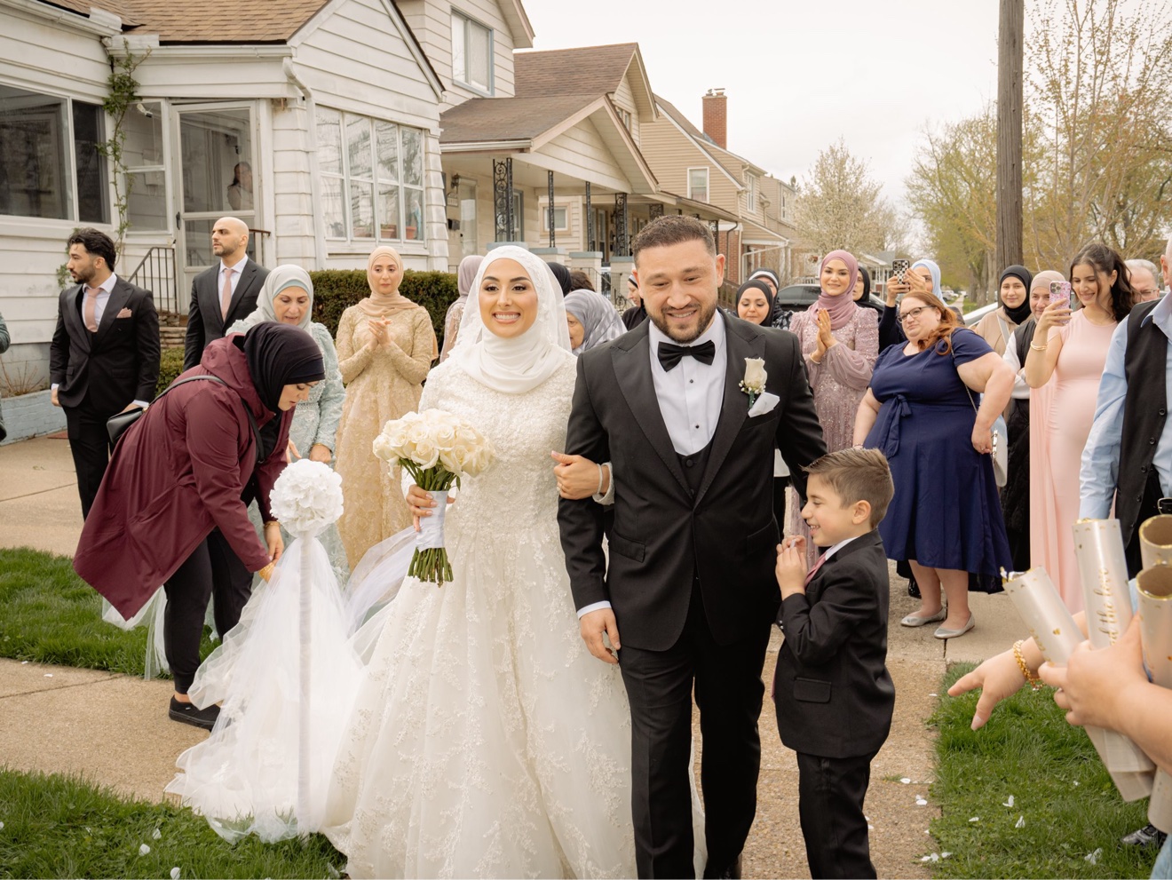 Abdul and Nadah photographed together on their wedding day