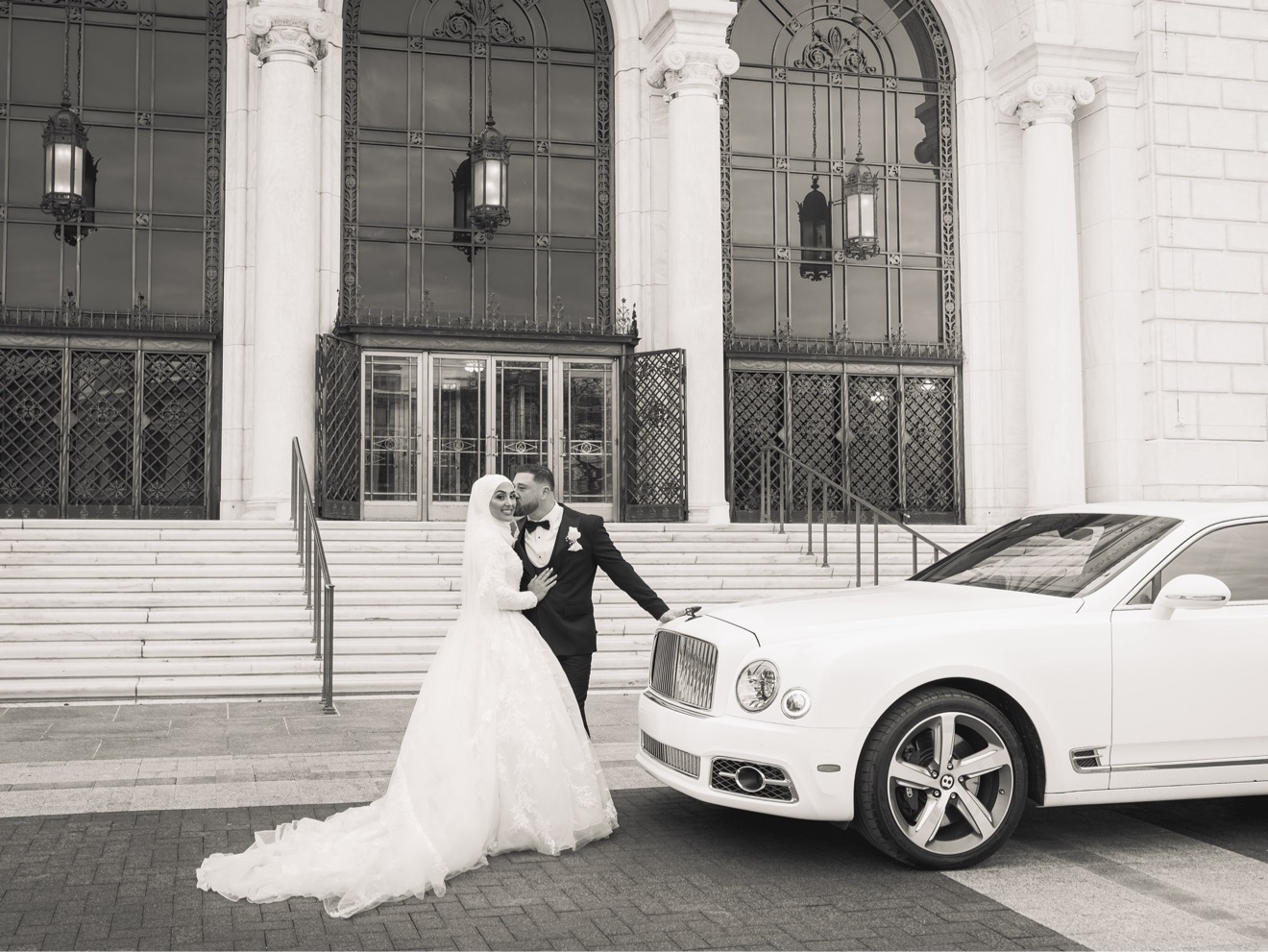 Abdul and Nadah sharing a moment on their wedding day