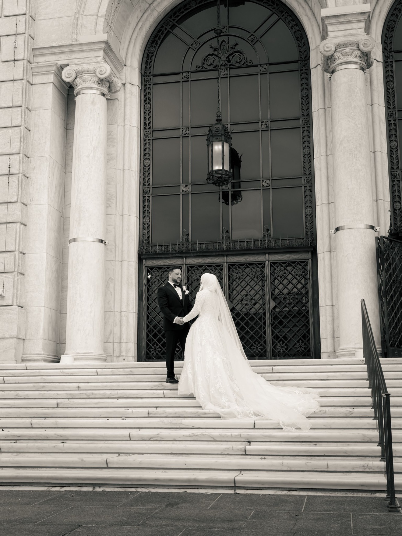 Portrait of Abdul and Nadah during their wedding celebration