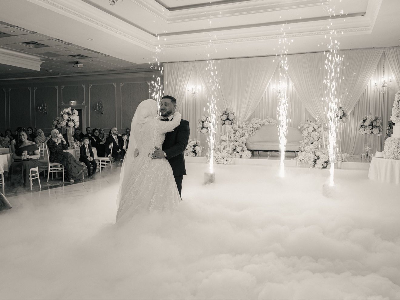 A final wedding-day portrait of Abdul and Nadah
