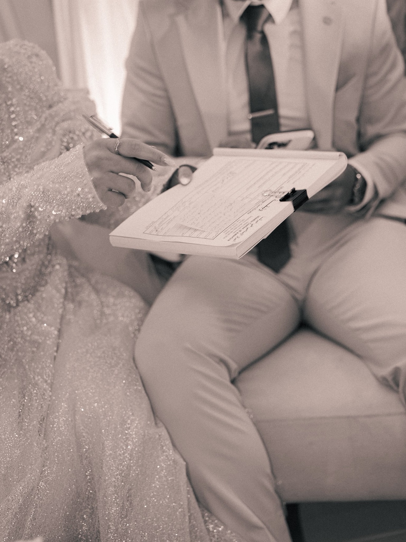 Hadi and Aya together on their engagement day