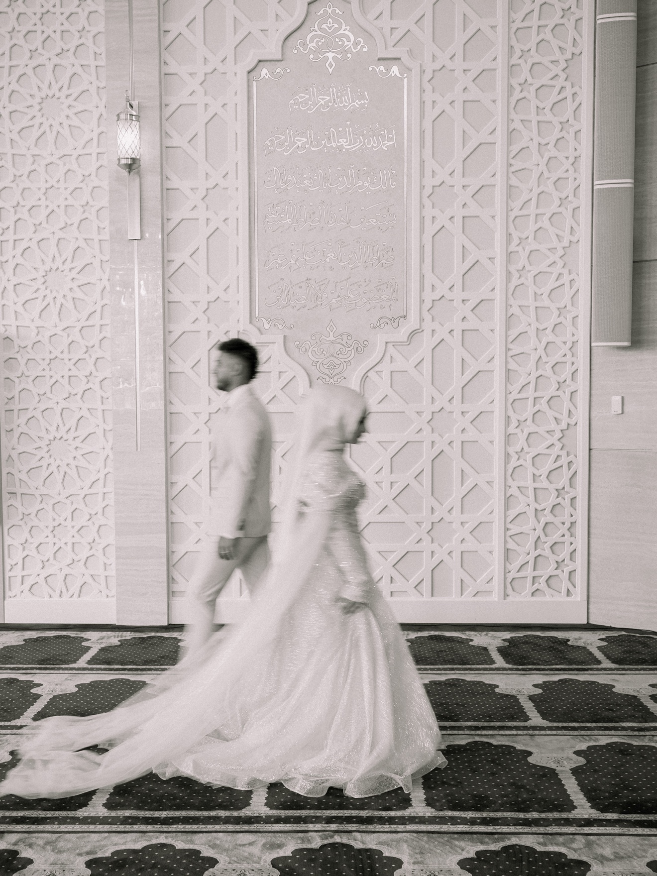 Hadi and Aya posing together on their engagement day