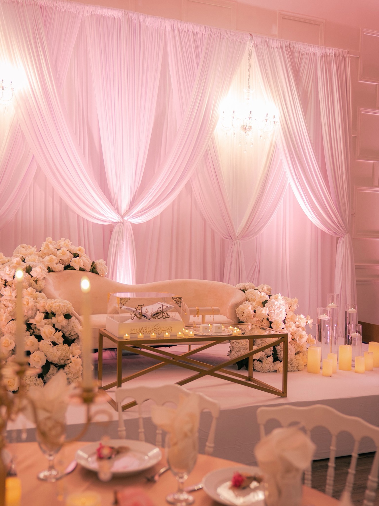 Hadi and Aya during their engagement celebration
