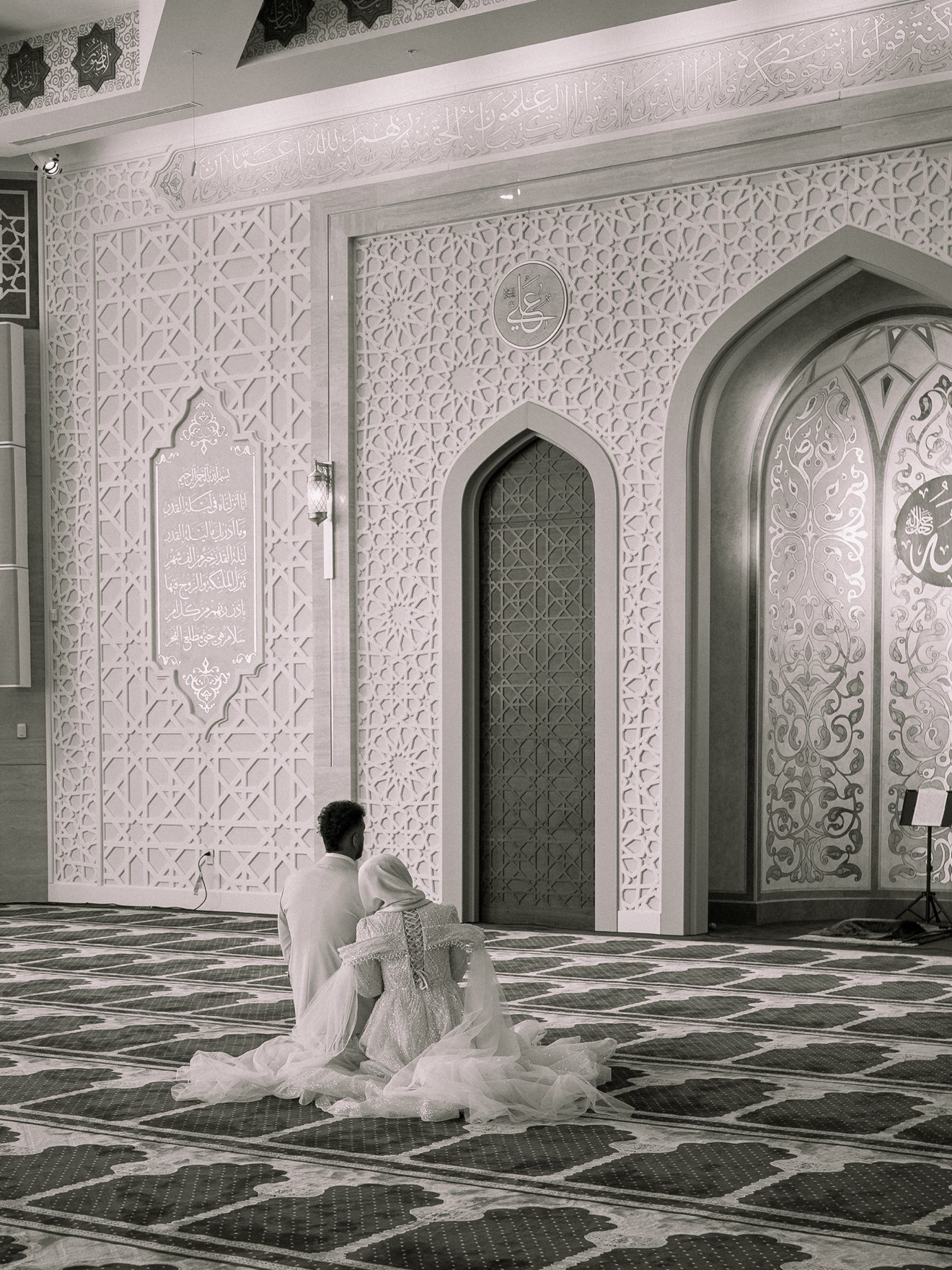 Hadi and Aya photographed together on their engagement day