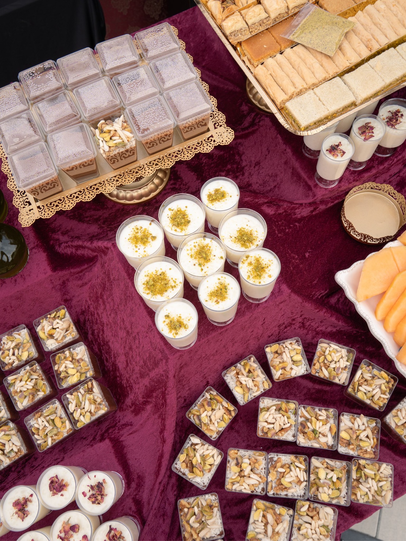 Styled dessert table at a celebration